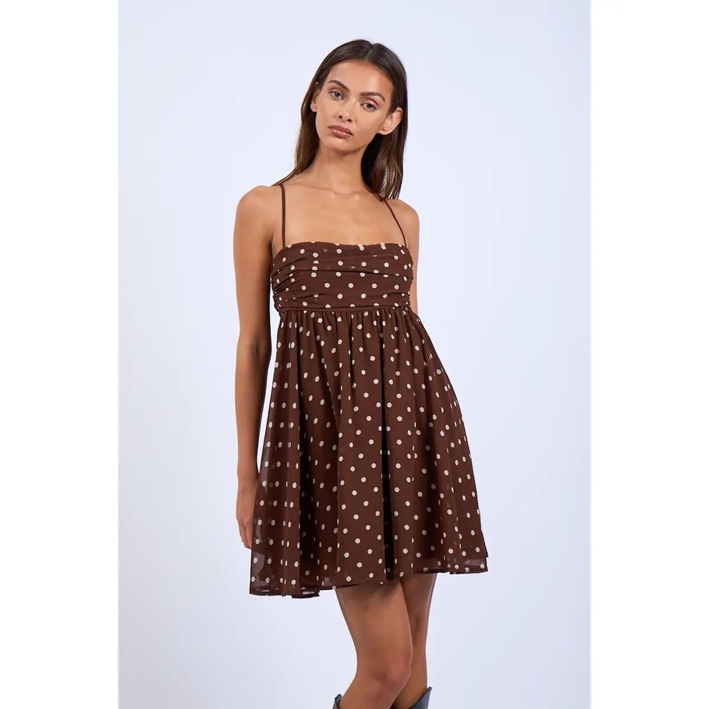 Brown Polka Dot Dress
